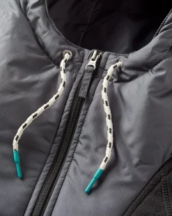 Fleece|Fleece|Passenger Woodland Hooded Half Zip Recycled Polar Fleece - Black/ Dark Forest Black/DarkForest