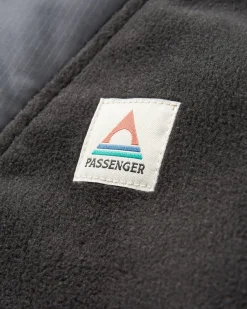 Fleece|Fleece|Passenger Woodland Hooded Half Zip Recycled Polar Fleece - Black/ Dark Forest Black/DarkForest
