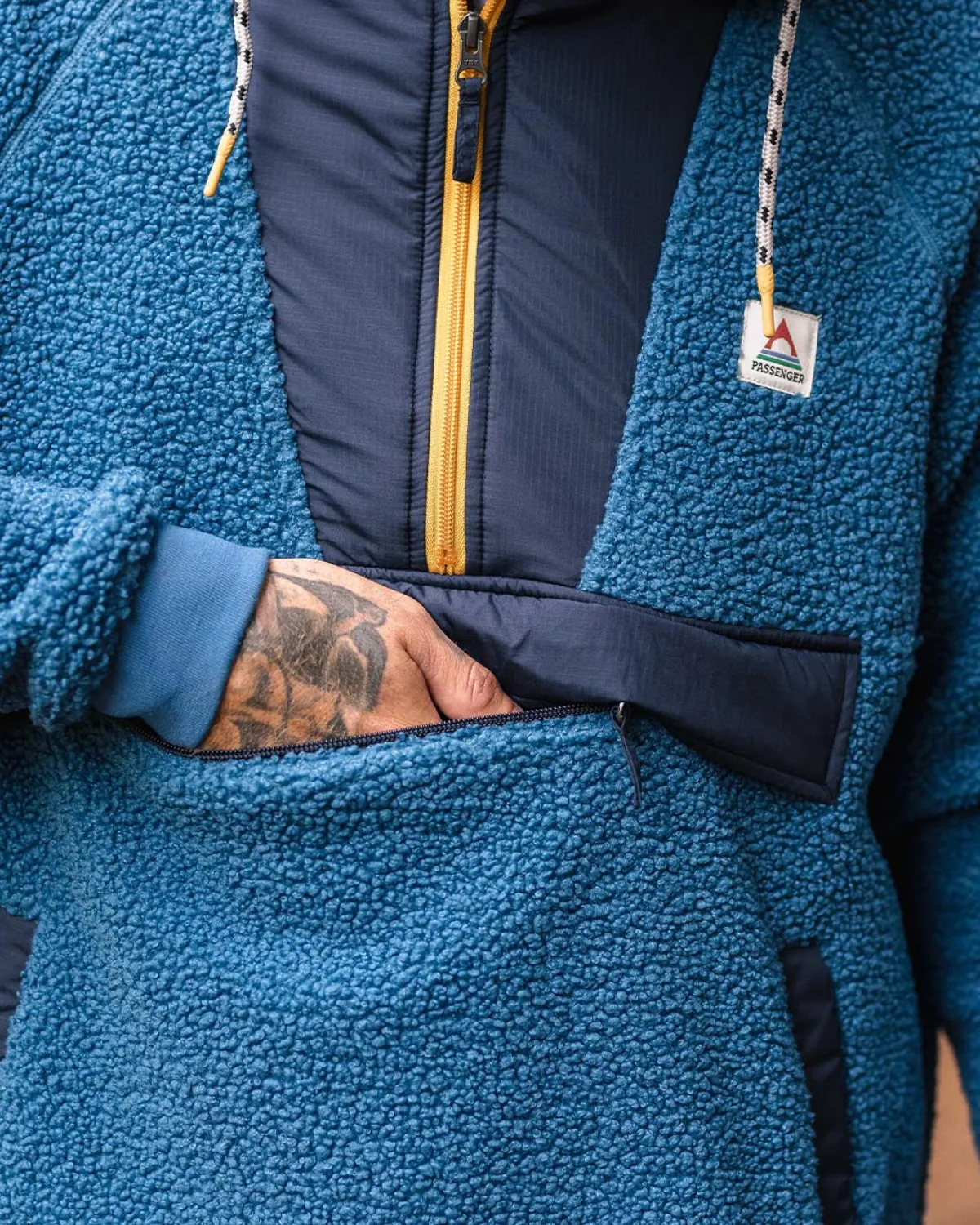 Fleece|Fleece|Passenger Woodland Recycled Polar-lined Sherpa Fleece - Blue Steel BlueSteel