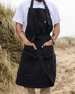 Outdoor Kitchenware|Passenger Yard Organic Cotton Denim Apron - Black