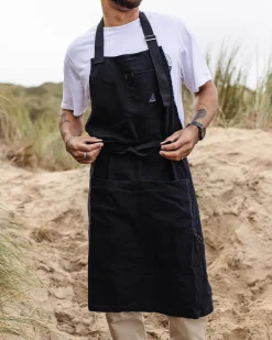 Outdoor Kitchenware|Passenger Yard Organic Cotton Denim Apron - Black