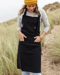 Outdoor Kitchenware|Passenger Yard Organic Cotton Denim Apron - Black