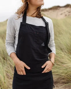 Outdoor Kitchenware|Passenger Yard Organic Cotton Denim Apron - Black