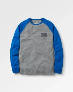 T-Shirts & Tank Tops|T-Shirts & Tank Tops|Passenger Yuca Organic Cotton Long Sleeve T-Shirt - Azure Blue Marl AzureBlueMarl