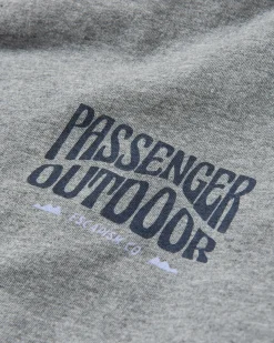 T-Shirts & Tank Tops|T-Shirts & Tank Tops|Passenger Yuca Organic Cotton Long Sleeve T-Shirt - Azure Blue Marl AzureBlueMarl