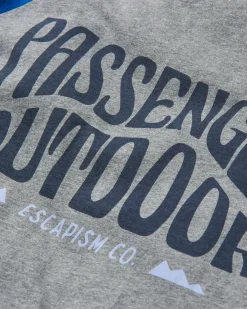 T-Shirts & Tank Tops|T-Shirts & Tank Tops|Passenger Yuca Organic Cotton Long Sleeve T-Shirt - Azure Blue Marl AzureBlueMarl