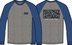 T-Shirts & Tank Tops|T-Shirts & Tank Tops|Passenger Yuca Organic Cotton Long Sleeve T-Shirt - Azure Blue Marl AzureBlueMarl