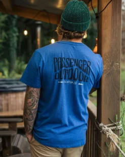 T-Shirts & Tank Tops|Passenger Yuca Organic Cotton T-Shirt - Azure Blue Marl AzureBlueMarl