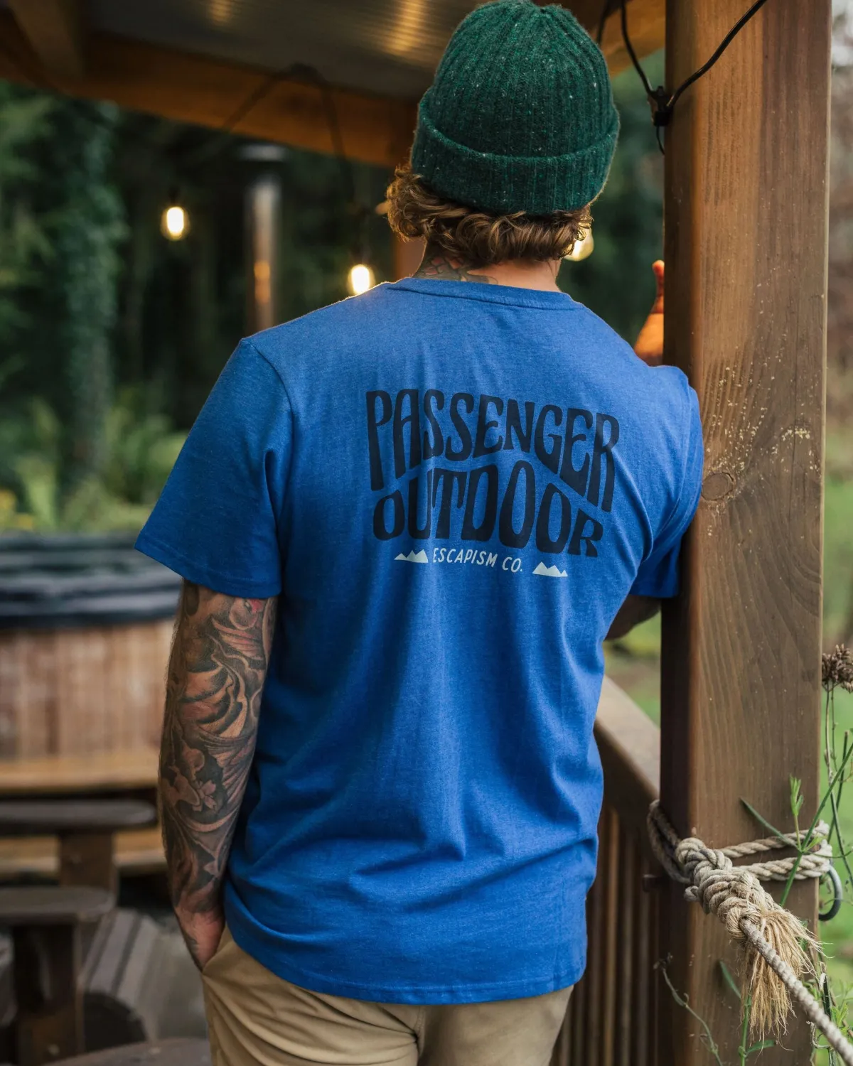 T-Shirts & Tank Tops|Passenger Yuca Organic Cotton T-Shirt - Azure Blue Marl AzureBlueMarl