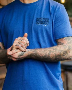T-Shirts & Tank Tops|Passenger Yuca Organic Cotton T-Shirt - Azure Blue Marl AzureBlueMarl
