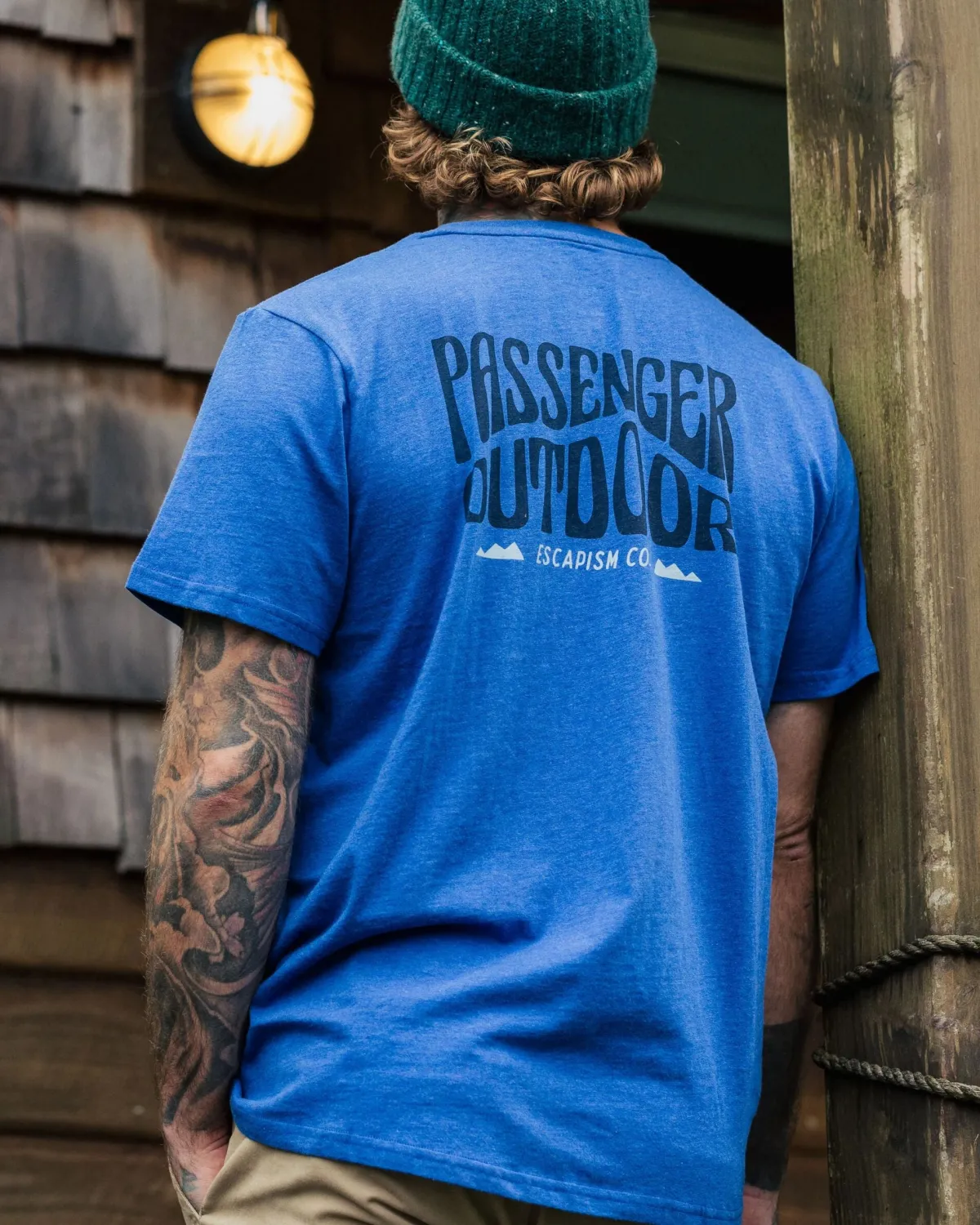T-Shirts & Tank Tops|Passenger Yuca Organic Cotton T-Shirt - Azure Blue Marl AzureBlueMarl