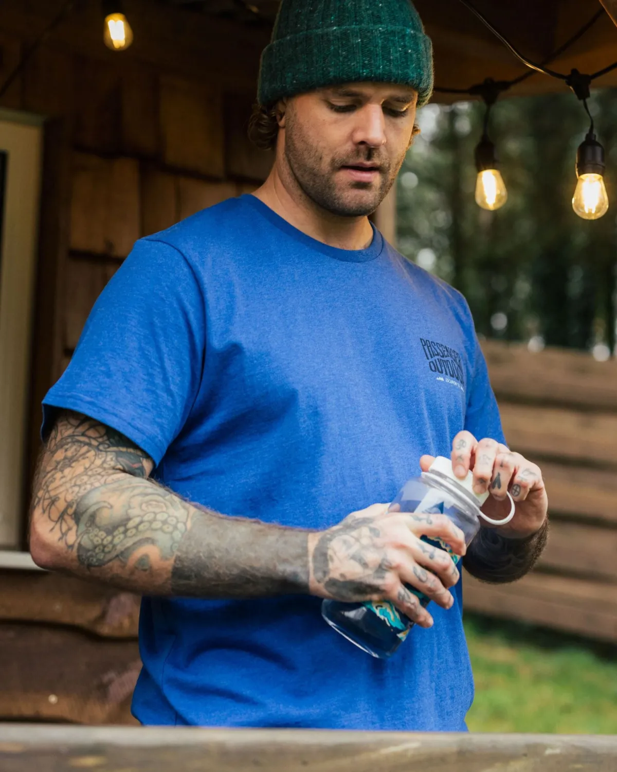 T-Shirts & Tank Tops|Passenger Yuca Organic Cotton T-Shirt - Azure Blue Marl AzureBlueMarl