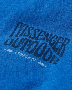 T-Shirts & Tank Tops|Passenger Yuca Organic Cotton T-Shirt - Azure Blue Marl AzureBlueMarl