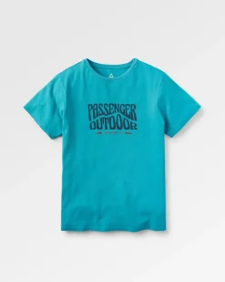 T-Shirts & Tank Tops|Passenger Yuca Recycled Cotton T-Shirt - Blue Pool BluePool