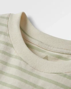 T-Shirts & Tank Tops|T-Shirts & Tank Tops|Passenger Zen Recycled Relaxed Fit T-Shirt - Apple Green Stripe AppleGreenStripe