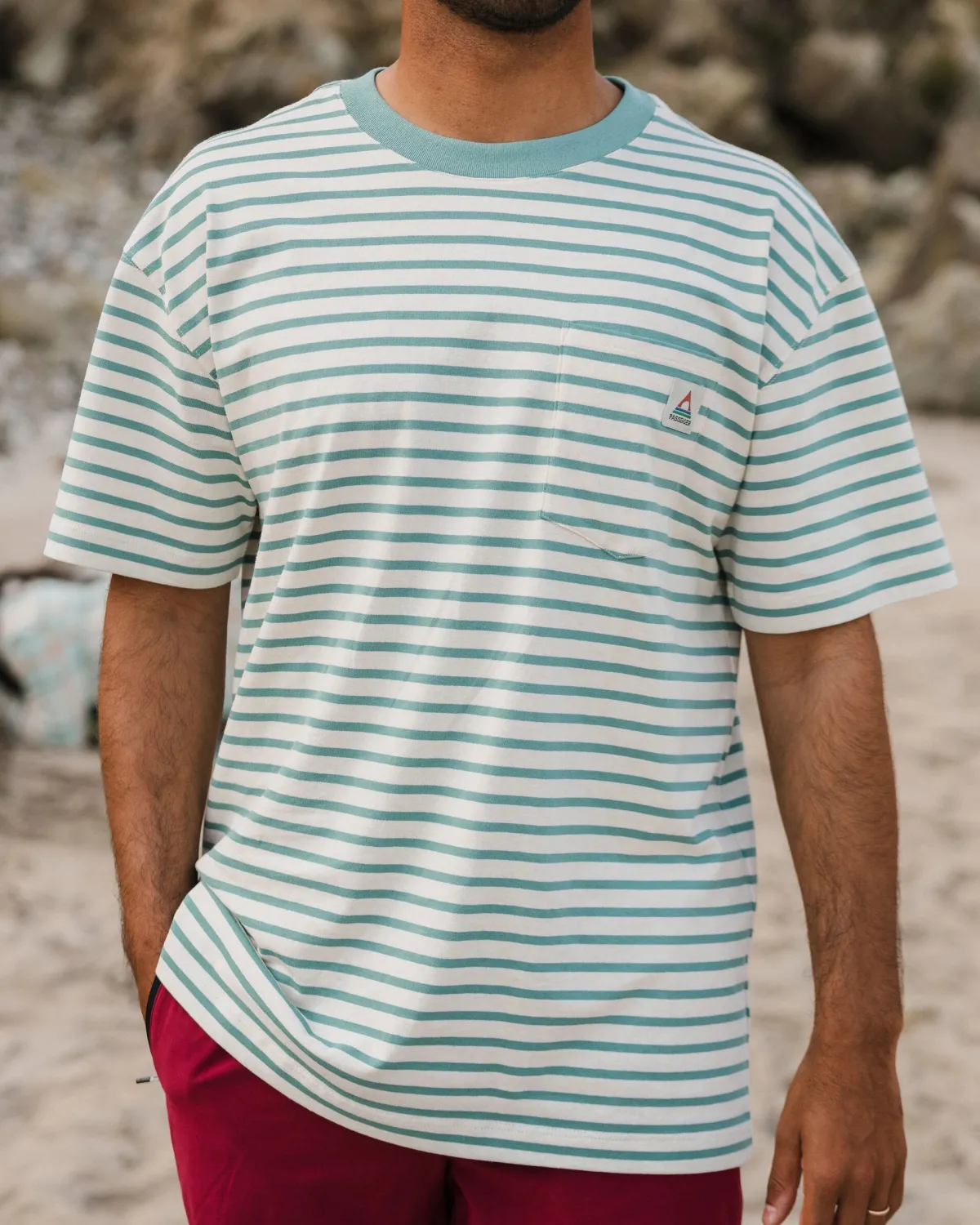 T-Shirts & Tank Tops|T-Shirts & Tank Tops|Passenger Zen Recycled Relaxed Fit T-Shirt - Deep Sea Stripe DeepSeaStripe