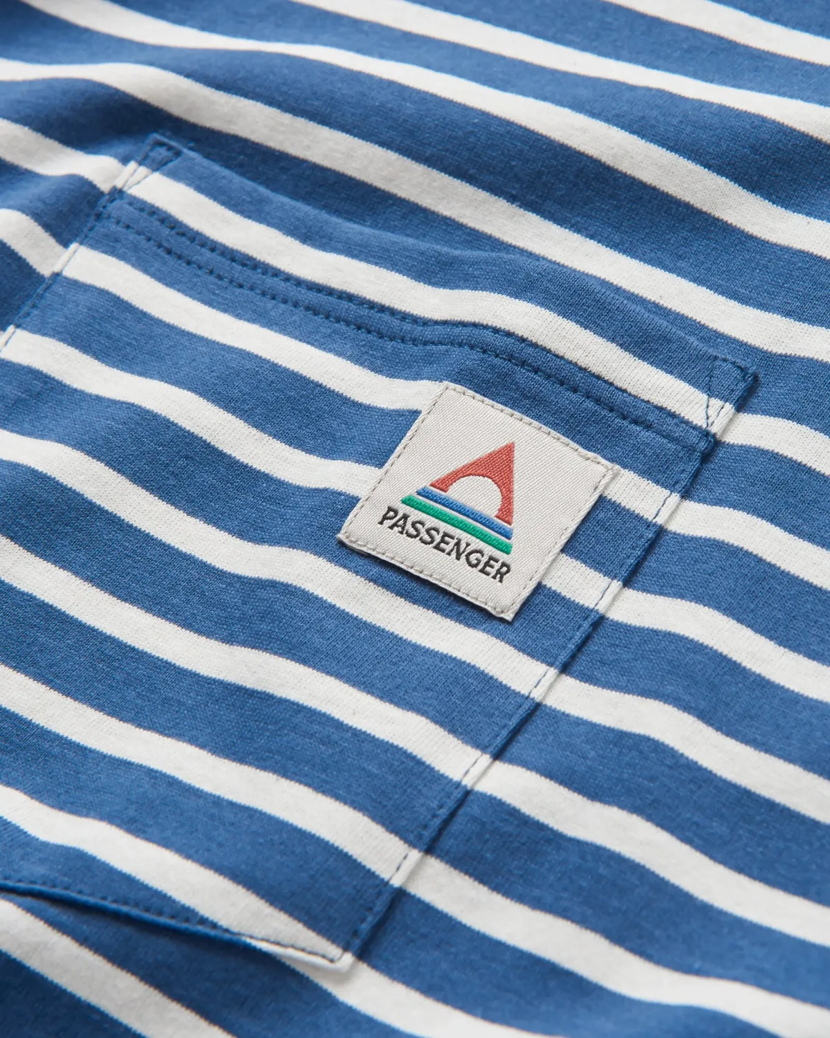 T-Shirts & Tank Tops|T-Shirts & Tank Tops|Passenger Zen Recycled Relaxed Fit T-Shirt - Dark Denim/ Birch Stripe DarkDenim/BirchStripe