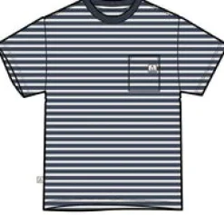T-Shirts & Tank Tops|T-Shirts & Tank Tops|Passenger Zen Recycled Relaxed Fit T-Shirt - Dark Denim/ Birch Stripe DarkDenim/BirchStripe